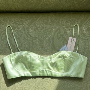 NWT Oh Polly Satin Soft Cup Bralette Lime Size 14 (US)